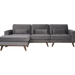 Divansoffa i grått sammet - Copenhagen + Fläckborttagare för möbler