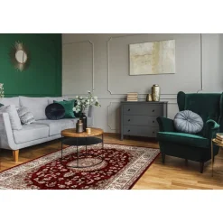 Dubai Medallion wiltonmatta Röd