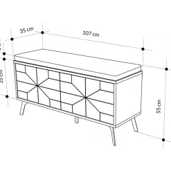 Dune hallbänk - Brun