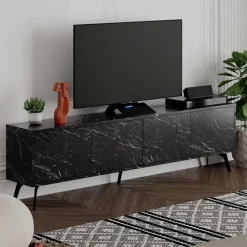 Dune TV-bänk - Svart marmor