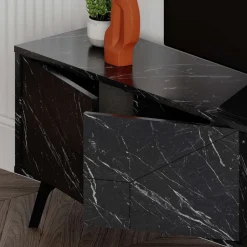 Dune TV-bänk - Svart marmor