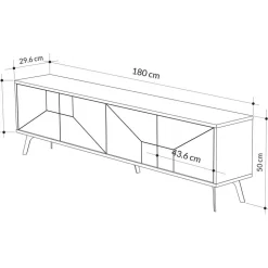 Dune TV-bänk - Svart marmor