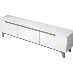 Duno TV-bänk Vit/valnöt