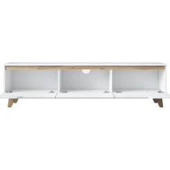 Duno TV-bänk Vit/valnöt