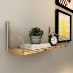 Duverney vägghylla - Guld/brun