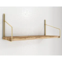 Duverney vägghylla - Guld/brun