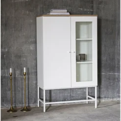 Edge highboard - Vit högtryckslaminat (HPL) + Textilrengöring för möbler