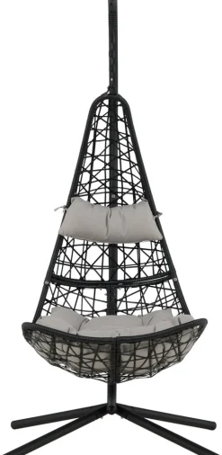 Edinburgh hängstol - Svart + Textilskydd för utemöbler