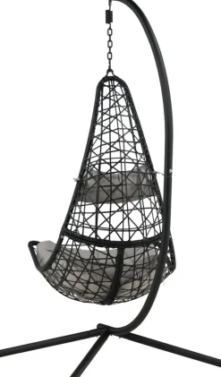 Edinburgh hängstol - Svart + Textilskydd för utemöbler