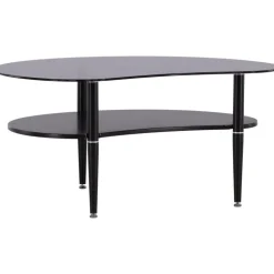 Egg bord 101 x 80 cm - Svart/Grå