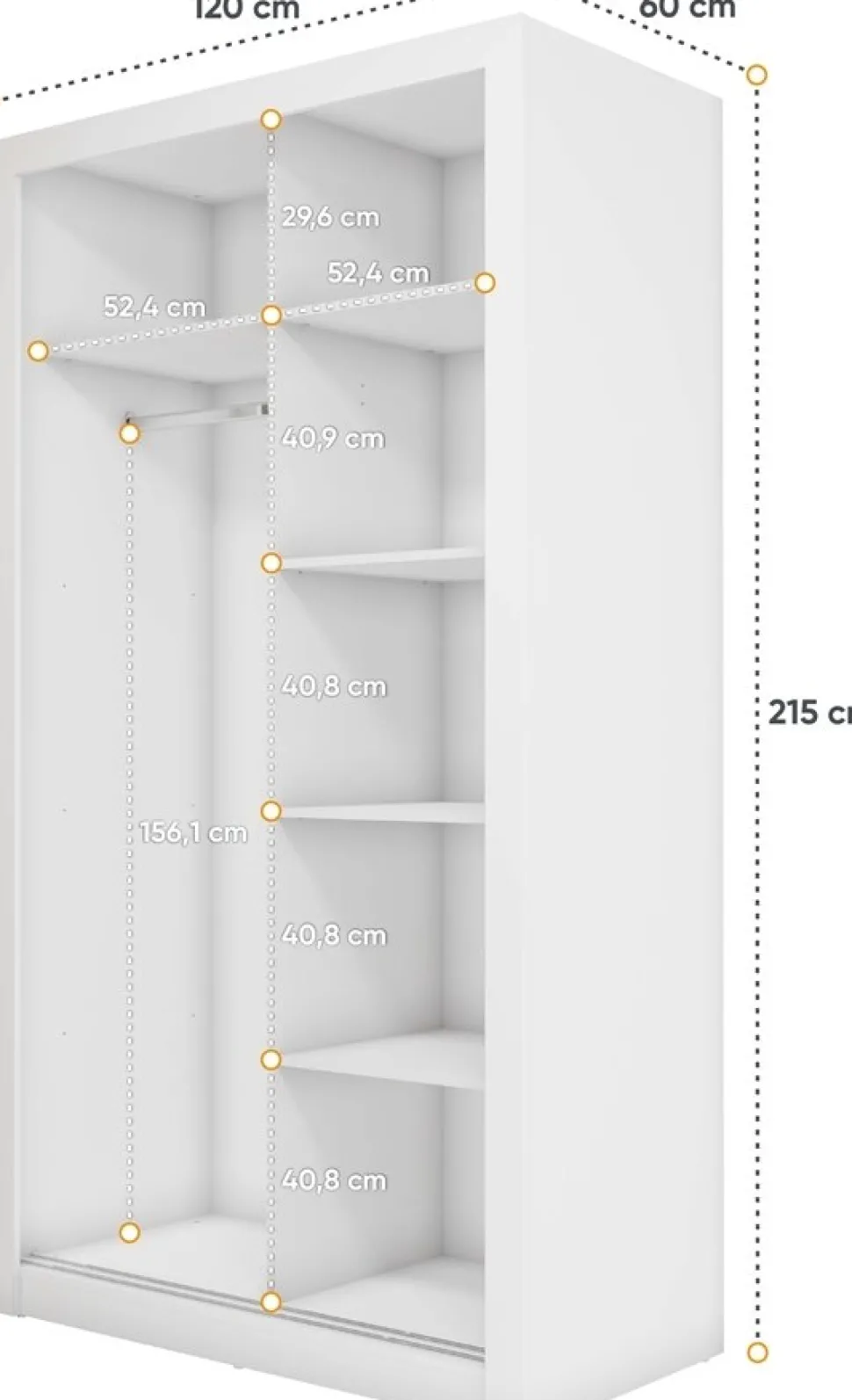 Einar garderob 18 - Vit