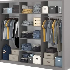 Einar grå garderob 250x215 cm