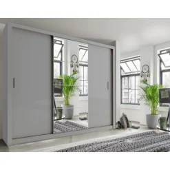 Einar grå garderob 250x215 cm