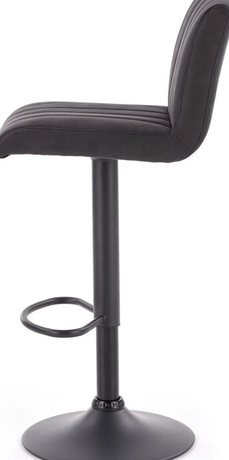 Elfrieda barstol i mörkgrå PU