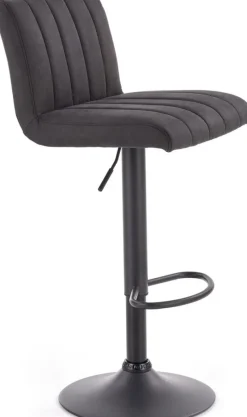 Elfrieda barstol i mörkgrå PU