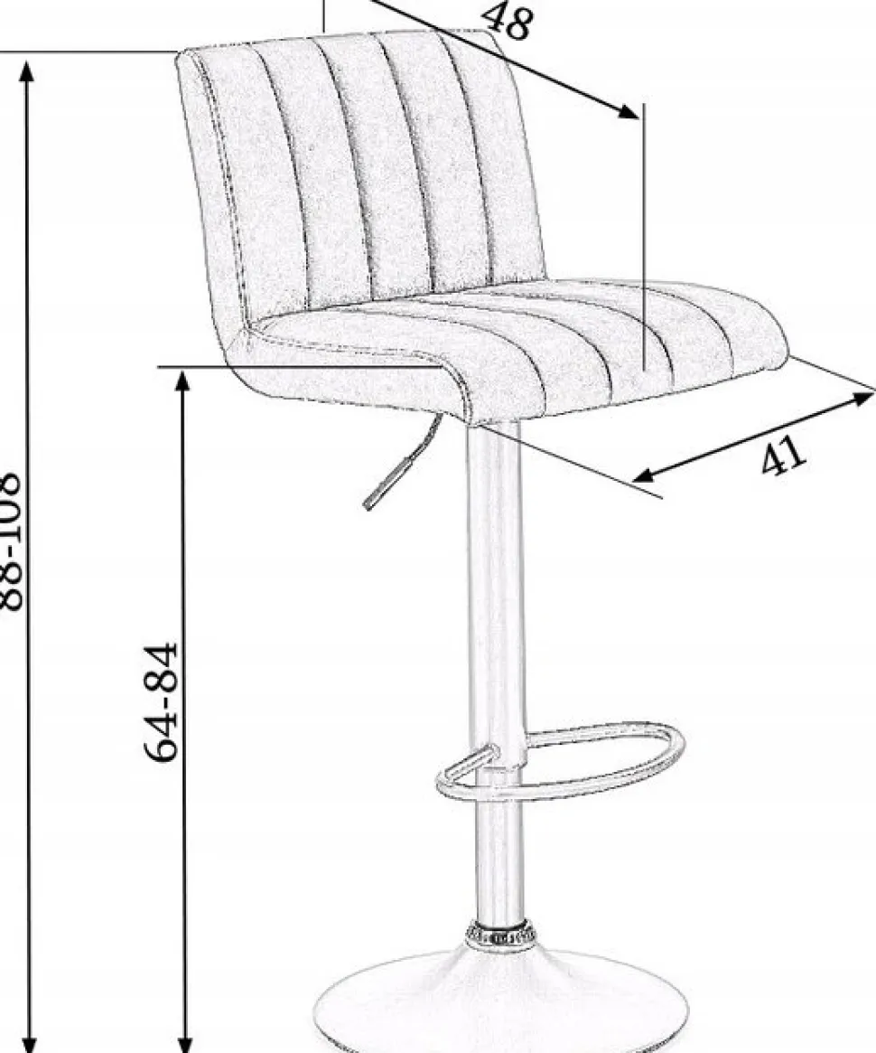 Elfrieda barstol i mörkgrå PU