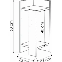 Elos sängbord vänster - Vit