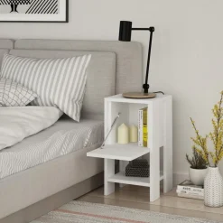 Ema sängbord - Vit