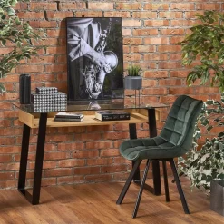 Emma skrivbord 120 x 60 cm - Ek/svart