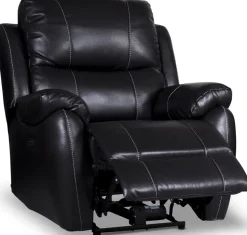 Enjoy Chicago El-Recliner Fåtölj - Svart konstläder + Textilrengöring för möbler