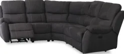 Enjoy Hollywood recliner-hörnsoffa - 4-sits (el) i antracit microfibertyg