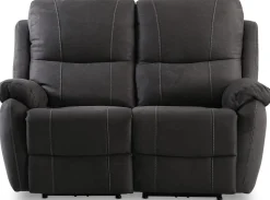 Enjoy Hollywood reclinersoffa - 2-sits (el) i antracit microfibertyg + Textilrengöring för möbler