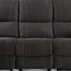 Enjoy Hollywood reclinersoffa - 3-sits (el) i antracit microfibertyg