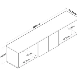Esa väggskåp - Valnöt/vit