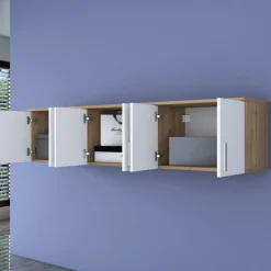 Esa väggskåp - Valnöt/vit