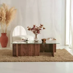 Escape soffbord med rundade kanter 105 x 65 cm - Valnöt