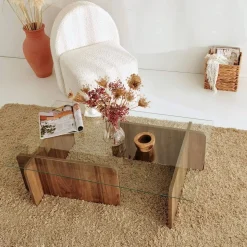 Escape soffbord med rundade kanter 105 x 65 cm - Valnöt