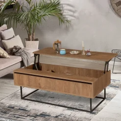 Estor soffbord 120 x 60/92 cm - Valnöt/svart