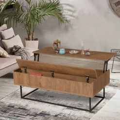 Estor soffbord 120 x 60/92 cm - Valnöt/svart