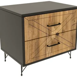 Felicita sängbord - Antracit/furu