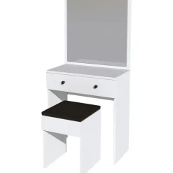 Felix sminkbord med sittpall 65 x 35 cm - Vit