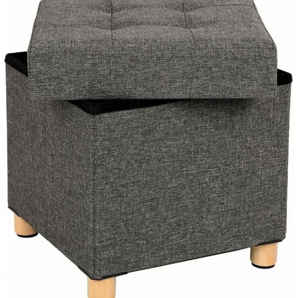 Fideli sittpuff med förvaring - Grå