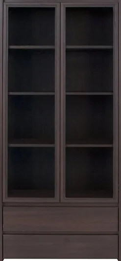 Filippa vitrinskåp - Mörk ek