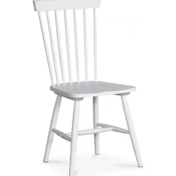 Fitchburg matgrupp; runt matbord 106 /141 cm - Vit / oljad ek med 4 st vita Karl Pinnstolar + 3.00 x Möbeltassar