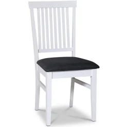 Fitchburg matgrupp; runt matbord 106 /141 cm - Vit / oljad ek med 4 st Fårö stolar med sits i grått tyg + 4.00 x Stolsdyna