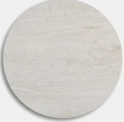 Flair runt matbord Ø105 cm - Svart Mystery E84 fot / Travertin sten