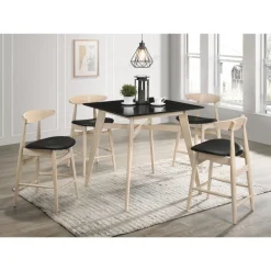 Florence barbord 90x90 cm - Whitewash/svart