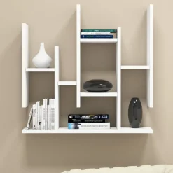 Flower vägghylla - Vit