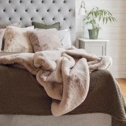 Fluffy pläd Beige - 120 x 180 cm