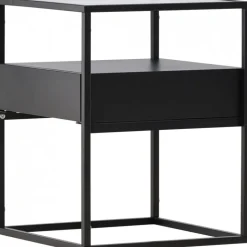 Fortaleza sidobord 40 x 40 cm - Svart