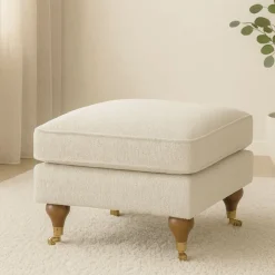 Fotpall i bouclé - Howard