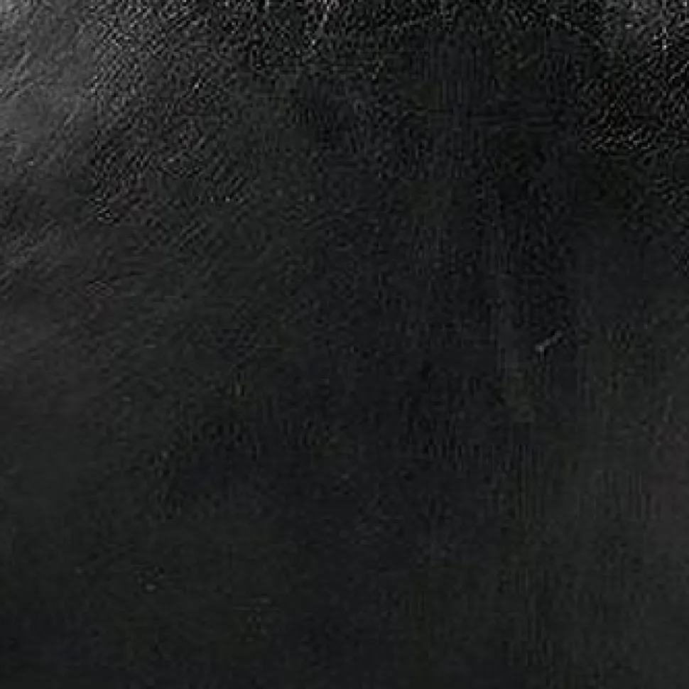 Fotpall med förvaring 90x60 cm - Svart anilinläder