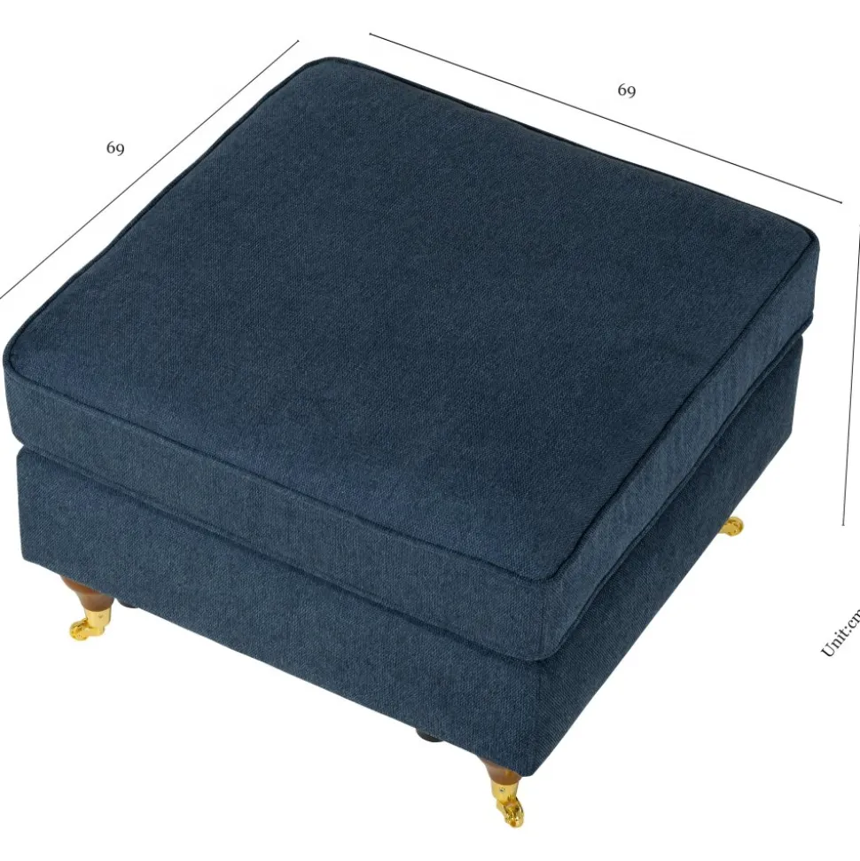 Fotpall mörkblå - Howard + Möbeltassar