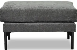 Fotpall 70x60 cm - Grå chenille