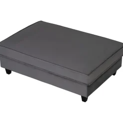 Fotpall 122x86 cm mörkgrå sammet - Brandy