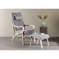 Fårö loungestol - Ljusgrå/Whitewash